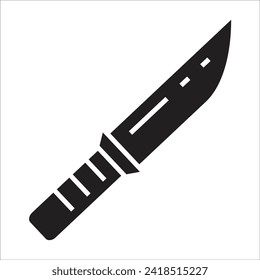 knife vector icon line template