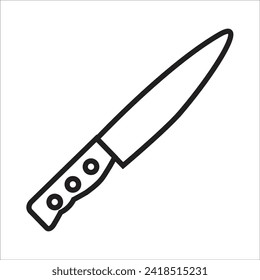 knife vector icon line template