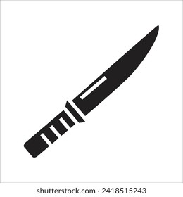 plantilla de línea de icono del vector de cuchillo