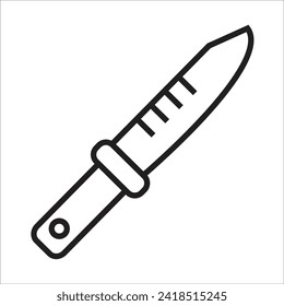 knife vector icon line template