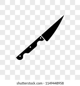 Knife vector icon on transparent background, Knife icon