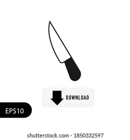 Knife vector icon on white. Knife flat sign design. Vector. EPS 10
