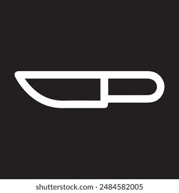Knife vector icon, outline illustration.