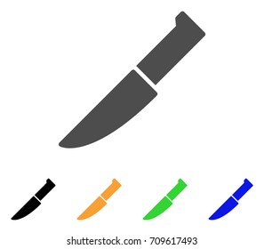 Knife vector icon. Style is a flat graphic symbol in gray, black, yellow, blue, green color versions. Designed for web and mobile apps.