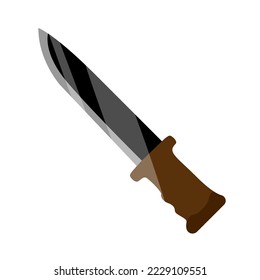 Knife vector icon. Stylish knife in flat style on a white background. Vector illustration.