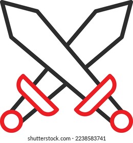 Knife-Vektorsymbol, geeignet für gewerbliche Arbeiten und leicht zu verändern oder zu bearbeiten
