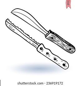 Knife, vector illustration