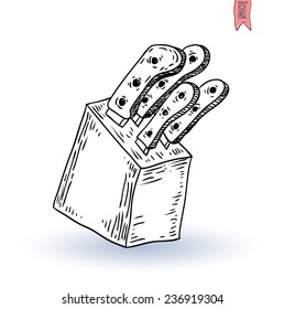 Knife, vector illustration