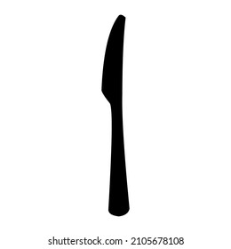 Knife, Vector illustration of black on white background