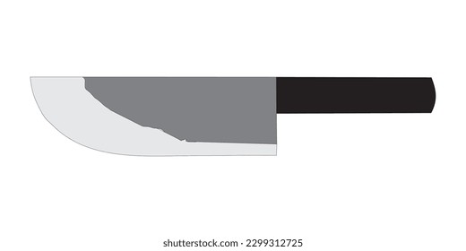 knife vector, illustration of butcher knife, meat cleaver