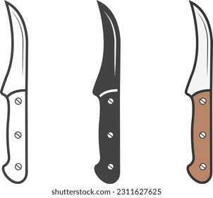 Knife Vector,  illustration, Chef's Knife Silhouette, Restaurant Equipment, Cooking Equipment, Knife Clip Art, Knife Silhouette, Utensils