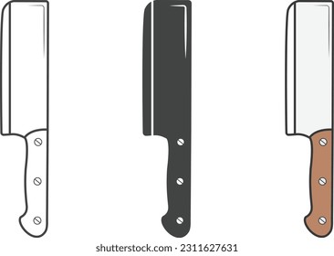 Vector de Cuchillo, ilustración, Silhouette de Cuchillo del Chef, Equipo de Restaurante, Equipo de Cocina, Pintura de Cuchillo, Silhouette de Cuchillo, Utensilios