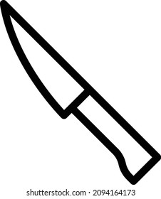 knife vector illustration isolated on a transparent background. stroke vector icons for concept or web graphics.