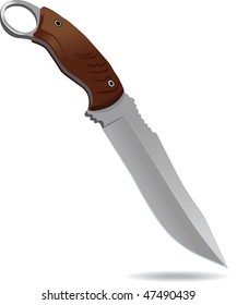 Knife.  Vector illustration isolated on white background