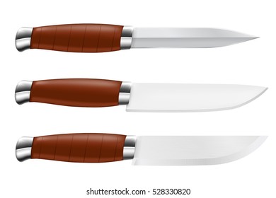 Knife. Vector illustration isolated on white background.