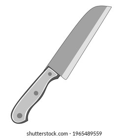Knife vector illustration. Kitchen set