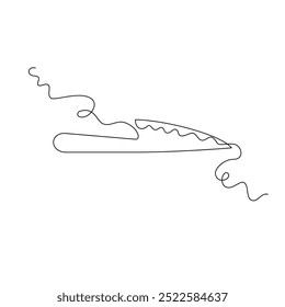 knife vector illustration. line art, one continuous line, simple, hand drawn and sketch style. for icons, symbols, signs or logos