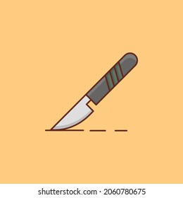 ilustración del vector cuchillo en un fondo transparente. Símbolos de calidad premium. Icono de color plano de línea vectorial para el concepto y el diseño gráfico.