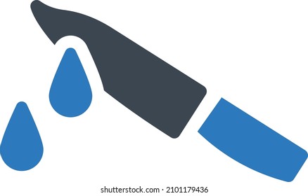 knife Vector illustration on a transparent background. Premium quality symbols. Glyphs  vector icon for concept and graphic design.
