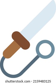 ilustración del vector cuchillo en un fondo transparente. Símbolos de calidad superior. Iconos vectoriales de color de línea para el concepto y el diseño gráfico.
