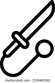 Messer, Vektorgrafik auf transparentem Hintergrund. Hochwertige Symbole. Dünne Vektorsymbole für Konzept und Grafikdesign.