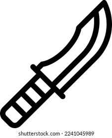 ilustración del vector cuchillo en un fondo transparente. Símbolos de calidad superior. Iconos vectoriales de línea delgada para el diseño de conceptos y gráficos.