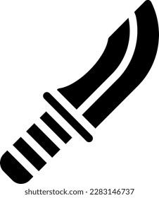 ilustración de vector de cuchillo en un fondo transparente.Símbolos de calidad premium.Iconos vectoriales de glifos para el diseño de concepto y gráfico.