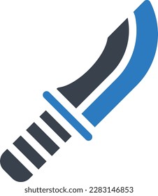 ilustración de vector de cuchillo en un fondo transparente.Símbolos de calidad premium.Iconos vectoriales de glifos para el diseño de concepto y gráfico.