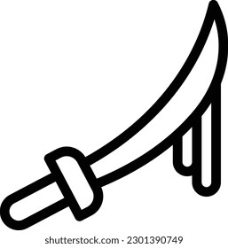 ilustración del vector cuchillo en un fondo transparente. Símbolos de calidad superior. Iconos vectoriales de línea delgada para el diseño de conceptos y gráficos.