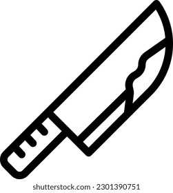 Messer, Vektorgrafik auf transparentem Hintergrund. Hochwertige Symbole. Dünne Vektorsymbole für Konzept und Grafikdesign.