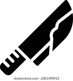 knife Vector illustration on a transparent background. Premium quality symmbols. Glyphs vector icons for concept and graphic design.