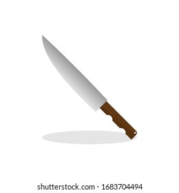 Knife vector illustration, tools in kitchen.