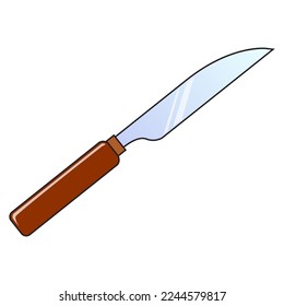 ilustración de vector de cuchillo, aislado en fondo blanco, vista superior