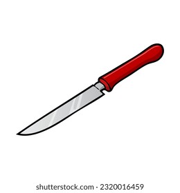knife vector illustration,isolated on white background,top view