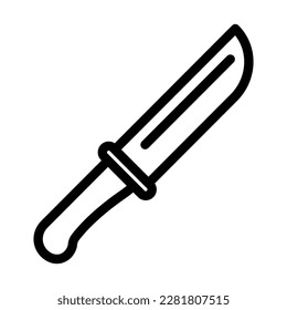 Knife Vector Line Icon Design
