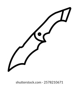 Fisherman’s Knife Vector Line Icon Design