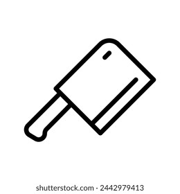 símbolo de icono de línea vectorial de cuchillo