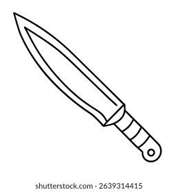 Knife Vector on White Background