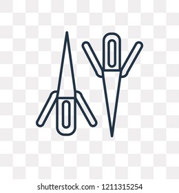 Knife vector outline icon isolated on transparent background, high quality linear Knife transparency concept can be used web and mobile