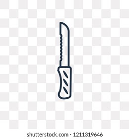 Knife vector outline icon isolated on transparent background, high quality linear Knife transparency concept can be used web and mobile