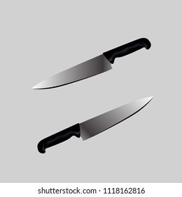 Knife vector. Realistic modern knife