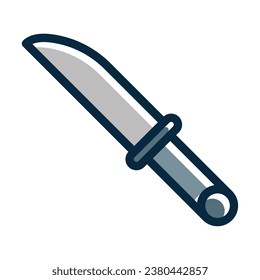 Knife Vector Thick Line Filled Dark Colors Icons For Personal And Commercial Use.
