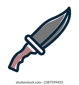 Knife Vector Thick Line Filled Dark Colors Icons For Personal And Commercial Use.
