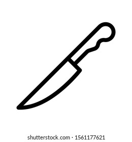 knife vector thin line icon 