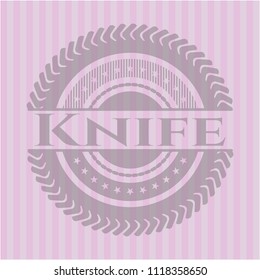 Knife vintage pink emblem