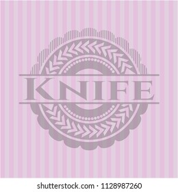 Knife vintage pink emblem