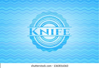 Knife water style emblem.