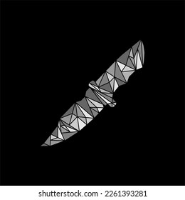 diseño de polígono geométrico del ejército de armas de cuchillo
