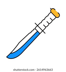 knife weapon line icon vector. knife weapon sign. isolated symbol illustration