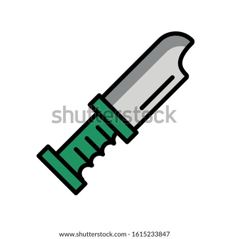 knife weapon military force isolated icon vector illustration design